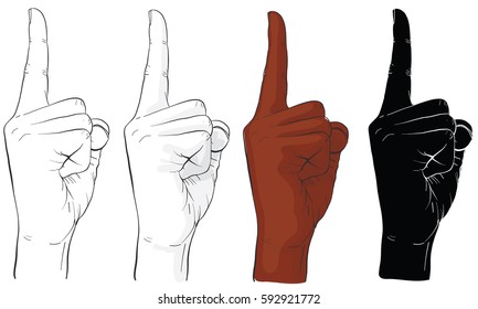 pointing finger, hand activity