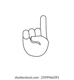 Pointing finger hand vector illustration emoji symbol