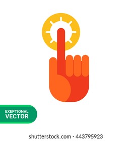 Pointing finger icon