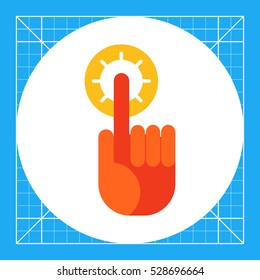 Pointing finger icon