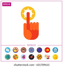 Pointing finger icon