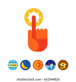 Pointing finger icon