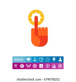 Pointing finger icon