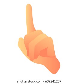 Pointing finger. Icon concentration of attention vector EPS10