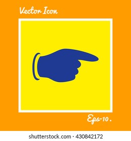 Pointing Finger Icon. Eps-10.