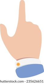 Icono de dedo apuntando. Gesto de mano. Símbolo táctil