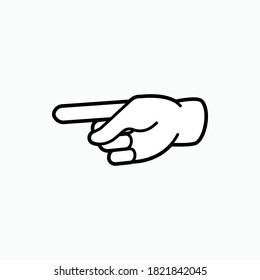 Pointing Finger Icon. Illustration of Direction Pointer As Simple Vector Sign & Trendy Symbol for Design and Websites, Presentation or Apps. 