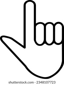 Zeige Fingersymbol, echtes Schwarzes Symbol