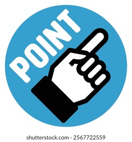 Pointing finger icon, vector icon