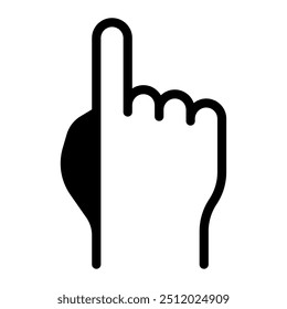 Pointing finger icon for web, app, infographic, etc