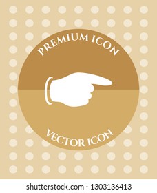 Pointing Finger Icon for Web. Application, Software & Graphic Design.
