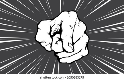 Pointing Finger Illustration, Vector