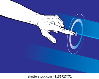 Pointing Finger Illustration, Vector