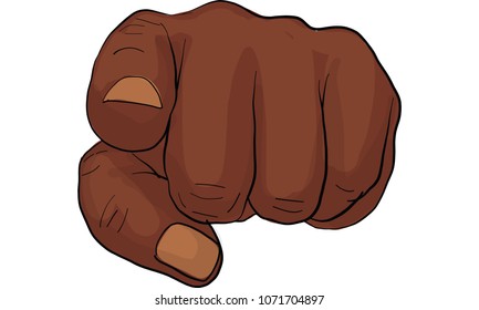 pointing finger signal, hand signal  vector