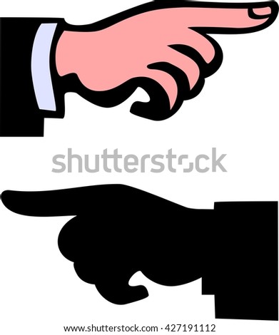 Pointing finger symbol