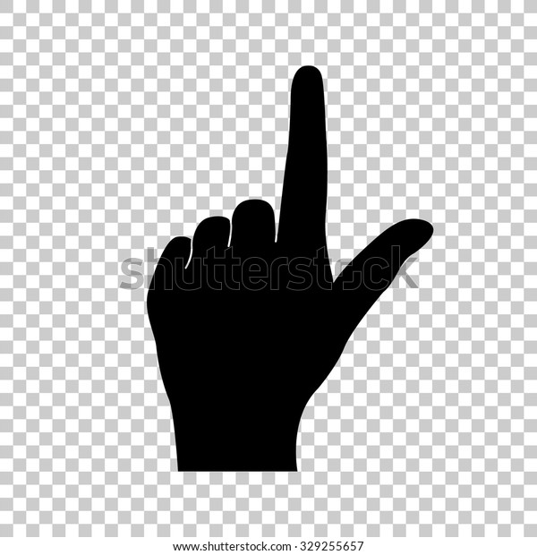 Pointing Finger Vector Icon Black Illustration Stock Vector (Royalty
