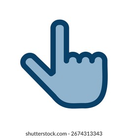 Pointing finger vector icon illustration.