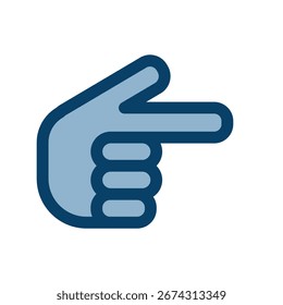 Pointing finger vector icon illustration.