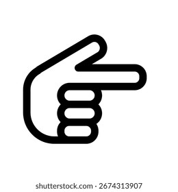 Pointing finger vector icon illustration.