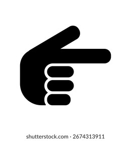 Pointing finger vector icon illustration.