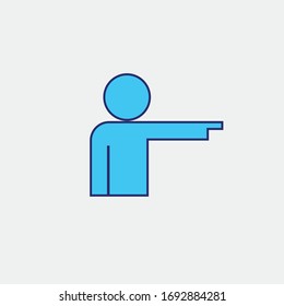 pointing finger vector icon index