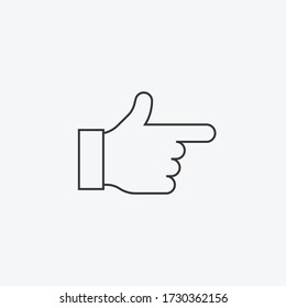 pointing finger vector icon index