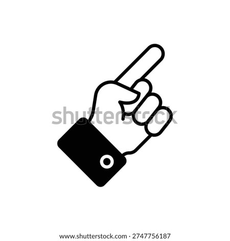 Pointing Finger vector icon stock illustration