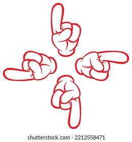 Pointing Finger Vector Illustration. Navigation Signs
