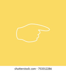 Pointing Finger  vector line icon. eps-10