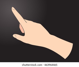 Pointing fingers vector
