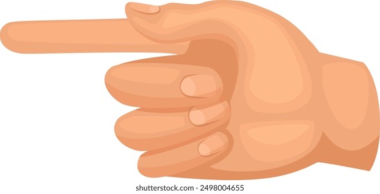 Pointing forefinger color icon. Human hand gesture