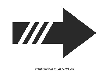 Pointing forward arrow simple design