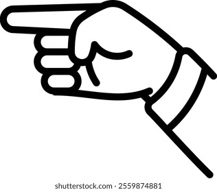 Pointing Gesture Icon.  Hand Gesture Vector Icon