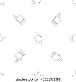 Pointing gesture pattern seamless vector repeat geometric for any web design