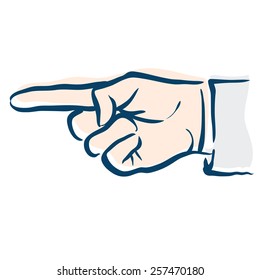 Pointing Hand Stock Vector (Royalty Free) 257470180 | Shutterstock