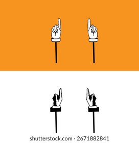 Zeige Handpfeil Design für Ihre Website