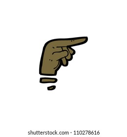 caricatura de mano señaladora