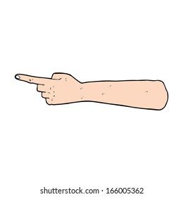 caricatura de mano señaladora