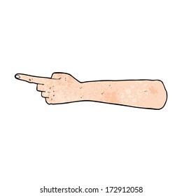 caricatura de mano señaladora