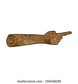 caricatura de mano señaladora