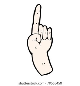 caricatura de mano señaladora