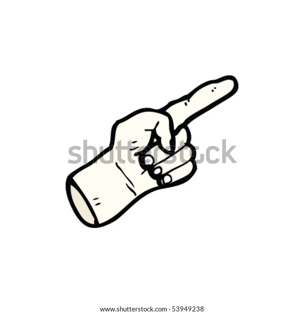 Pointing Hand Drawing Stock Vector Royalty Free 53949238