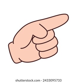 Pointing hand finger gesture icon