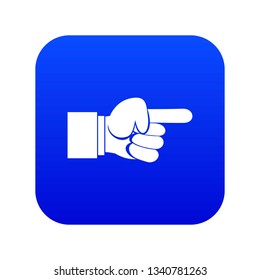 Pointing hand gesture icon digital blue for any design isolated on white vector illustration