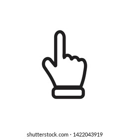 Pointing hand gesture icon graphic design template illustration