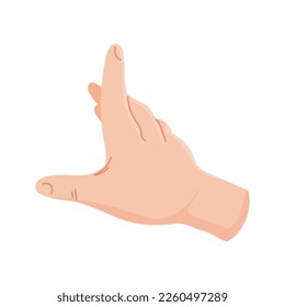diseño aislado de icono de gesto con la mano apuntando