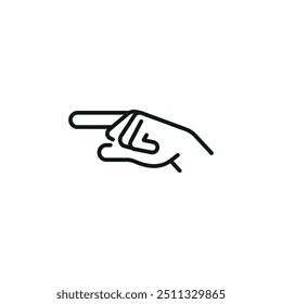 Zeigendes Handgesten-Symbol. Einfaches Handgesten-Symbol für soziale Medien, App und Webdesign. Vektorgrafik.