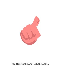 Pointing hand gesture on you flat icon. Sign, expression with pointing forefinger, clenched palm. Gesture paying attention, forward direction, choose. Vector illustration hand index emoji isolated