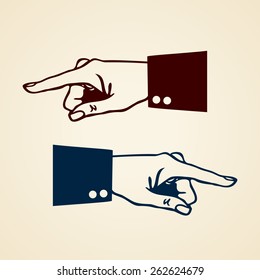 Pointing Hand Icon Stock Vector (Royalty Free) 262624679 | Shutterstock