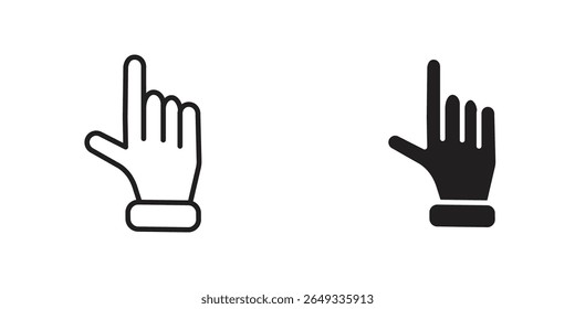 Ícone de mão apontando Ilustrações de design. ícones da Web editáveis